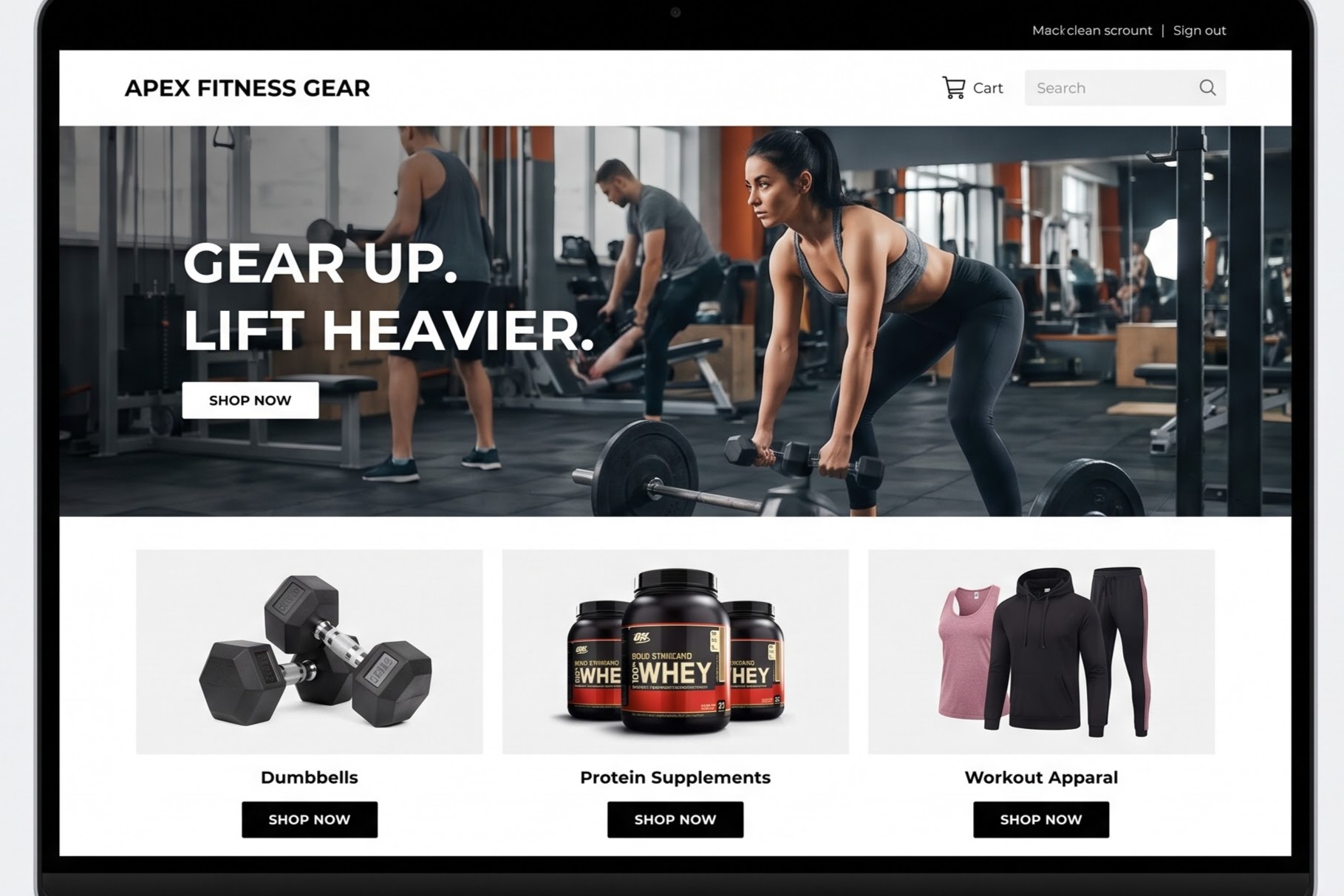 Apex Fitness Gear — fitness equipment store