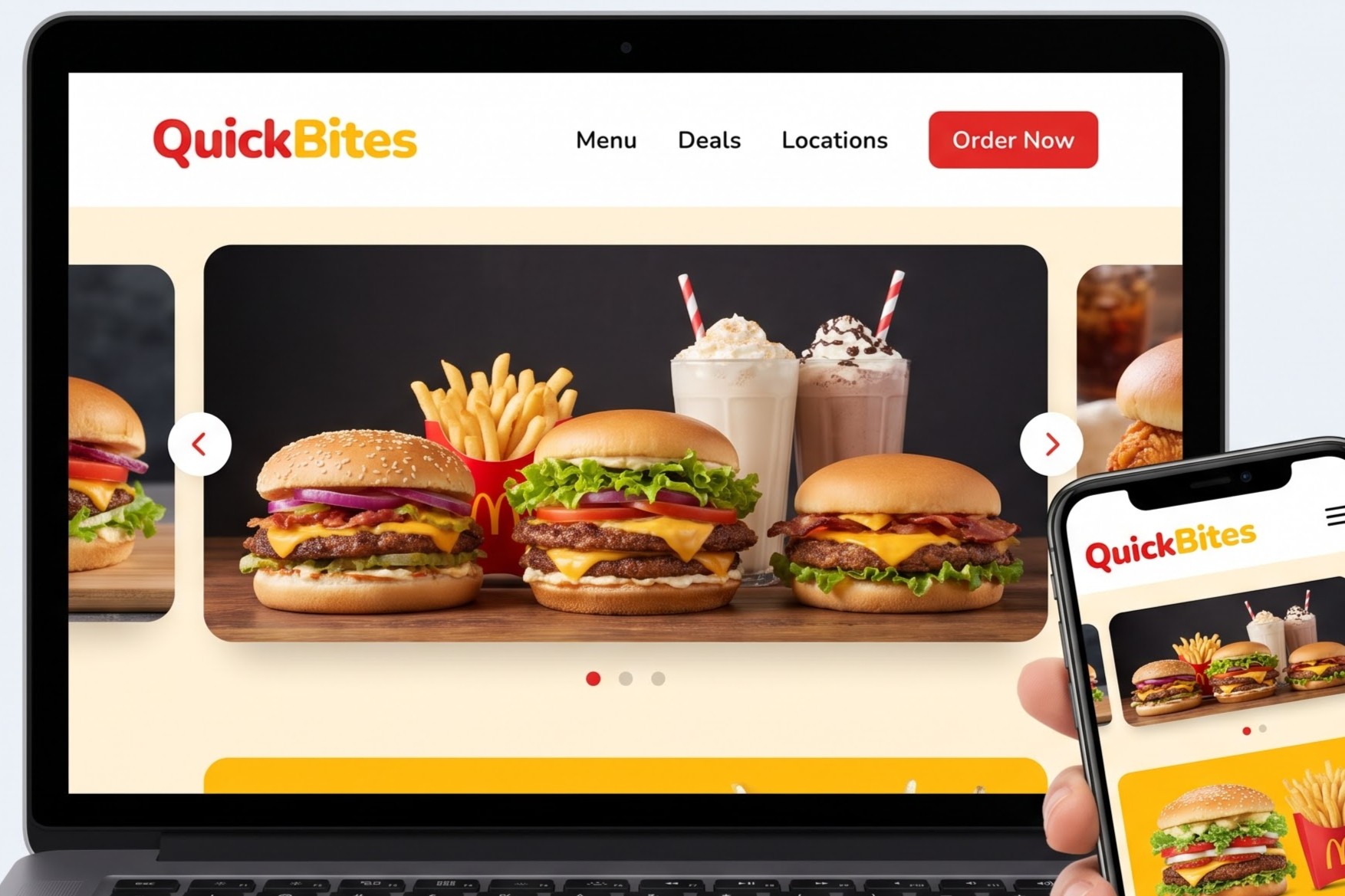 QuickBites — fast food ordering website