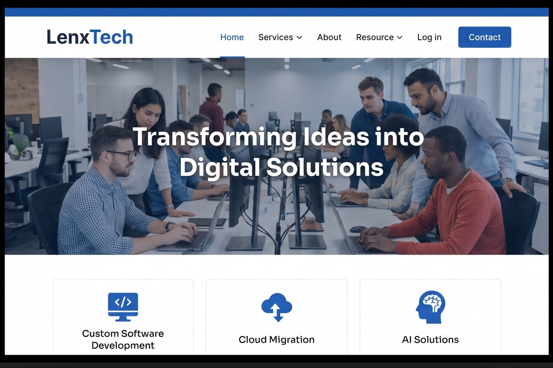 LenxTech — custom software services page
